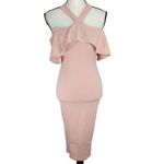 Nookie  HERMOSA Off Shoulder Ruffle‎ MIDI DRESS in Blush | NWT| SMALL Photo 2