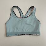 Nike  Sports Bra Dri Fit Racerback Floral Logo Athletic Blue Pink White Black Photo 5