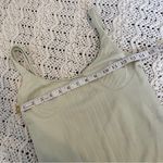 Anthropologie  Balconette Ribbed Pull On One Piece Bodysuit Light Green (S/M) Photo 3