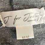 J for Justify  Women's M Cropped Sweatshirt Lightweight Gray Tie Dye Casual Comfy Photo 2