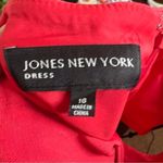 Jones New York Career Dress Size 18 Drop Waist Sleeveless Fitted Cherry Red Photo 3