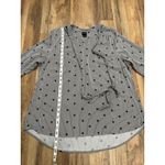 Disney  Mickey Mouse Striped Tie Neck Blouse Women's 0‎ Long Sleeve Top Photo 5