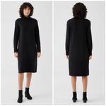 Eileen Fisher Stretch Jersey Knit Scrunch Neck Dress Size S Photo 1