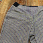 Investments Women's  Plaid Ankle Pants Size 16 Black Multi-color Photo 2