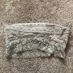 Free People NEW NWT Lace Bandeau Taupe Strapless Wireless Partially Lined Bra XS Photo 5