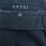 Gucci Black Silk Straight Leg Trousers Photo 5