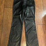 Kathy Ireland Faux leather pleather  black boot cut pants slacks woman’s 8 EUC Photo 0