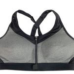 Avia  Sz Large Black Grey Zip Up Mesh Sports Bra Photo 0