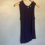 Deletta  Shirt Womens L Sleeveless Black Tunic Tank Ruffle Back Detail Small Photo 2