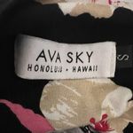Ava Sky Fighting Eel Hibiscus Floral Hawaiian Black Pink Pencil Skirt Jersey Photo 2