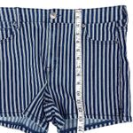 American Eagle  Hi-Rise shortie blue & white striped jean shorts size 16 NEW Photo 5