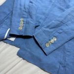 Polo Ralph Lauren single breasted linen Chambray Blue blazer sz 0 Photo 21