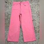 Judy Blue  High Rise Control Top Wide Leg Crop Jeans Pink size 7/28 Photo 2