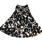 Venus Black White Printed Satin Full Maxi Skirt Sz. 6 Event Wedding Cocktail Photo 0