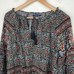 American Eagle  Floral Print Peasant Boho Women's Top size Large Photo 1