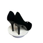 Jessica Simpson  open toed suede heels - some cracking inside sz 9.5 4” heels Photo 2