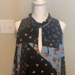 Anastasia Bird Floral Patchwork Cold Shoulder Silk Dress Parker Photo 3