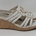 Palms White Braided Wedge Heel Slide Sandals With Rhinestones Size 8.5 By  Photo 11