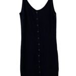 Abercrombie & Fitch Ribbed Knit Bodycon Slip Dress Black Women's Size Medium Photo 0