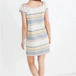Madewell NWT  TextureThread Cap-Sleeve Dress Stripe XL 100% Cotton‎ 0224 Photo 3
