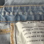 American Eagle  SZ 8 X-Long Super Hi-Rise Jegging Jeans Distressed Stretch Zip Photo 12