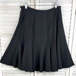 Dalia Collection  Black Midi Skirt with Seams-10 Photo 2