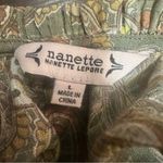 Nanette Lepore  Prairie Sage Paisley Ruffle Sleeve Blouse Large Photo 3