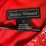 Jessica Howard Maxi Dress Red Womens Size 12 Bandana Print Jersey Sleeveless NEW Photo 7