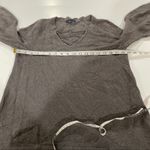 American Eagle  Gray Boho Lace Up‎ Long Bell Sleeve Sweater Size XS Photo 6
