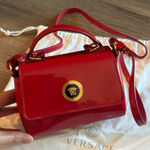 Versace red patent leather top handle Medusa mini bag Photo 0