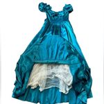 Gunne Sax 1960s Romantic Renaissance Bridal Collection Tooled Satin Dress Photo 6