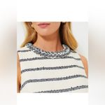 Tuckernuck  Jackie Tweed Shift Dress S NWT Navy Stripe Bouclé Classic Sleeveless Photo 4