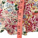 Solitaire Floral Eyelet Ruffle Tank Top Women L Red Preppy Fairy Cottage Resort Photo 9