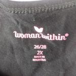 Woman Within  2X Black Tank Top Plus Photo 2