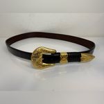 Vintage Chacon Black Alligator Belt Al Beres German Silver Buckle Size 36 Photo 1