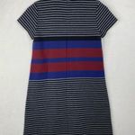 Amanda Uprichard Grey Red and Blue Striped Color Block Sweater Dress-Small Photo 3