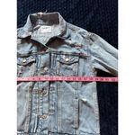 Old Navy  Womens Denim Trucker Jacket Y2K‎  Distressed Size Small Photo 6