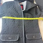 Esprit  Black Quilted Button Front Hooded Jacket Size Small Photo 5
