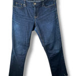 J.Crew Dark Wash Matchstick Mid-Rise Frayed Denim Jeans Size 32S Petite Short Photo 0