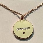 Kate Spade NWT In The Stars Cancer Pendant in Gold. Double-sided Photo 4