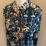 ZARA Pajama Style Floral Printed Tunic Shirt Dress Dark Navy Size Medium Photo 6