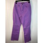 AFRM Oden High Waist Jean Flare Leg Distressed Purple Women's Lavender Jeans 26 Photo 5