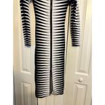 Akira Bodycon Midi Sweater Dress Black White Mock Neck Long Sleeve Size Small Photo 8