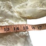 Vintage 70s Cream All Over Lace 3/4 Sleeve Wedding Dress Modest Floral Floral Photo 3