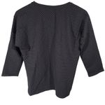Poools Polka Dot 3/4 Sleeve Scoop Neck Top 38 NWT Black Photo 1