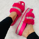 Pink Fur Platform Sandal Photo 0