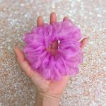 Orchid Crystal Organza Scrunchie Purple Photo 2