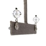 Swavorski Swarovski Rhinestone Earrings Silver Tone Pave and Clear Crystal Bead Dangle Photo 8