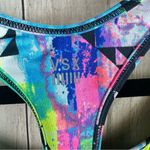 VSX Women's Vibrant Sports Bra with Neon Yellow Band Pink Size XL Photo 4