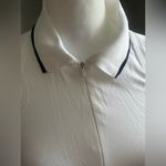 Athleta NWT Momentum Polo Tank top 1/4 Zip Neck White size Small Photo 3